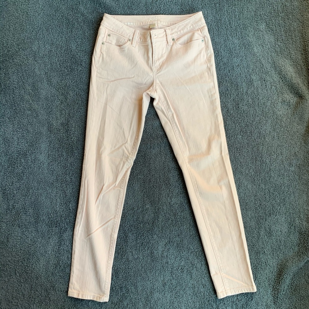 Loft modern skinny pink jeans